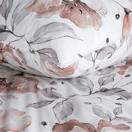 KOMPLET POŚCIELI BAWEŁNIANEJ NICKY 220 X 200 CM BIAŁY