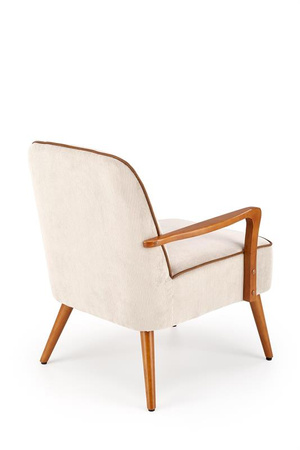 PASTORE fotel wypoczynkowy jasny beż / jasny orzech (1p=1szt)