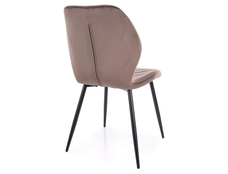 Zestaw 4 krzeseł Mike Velvet cappuccino