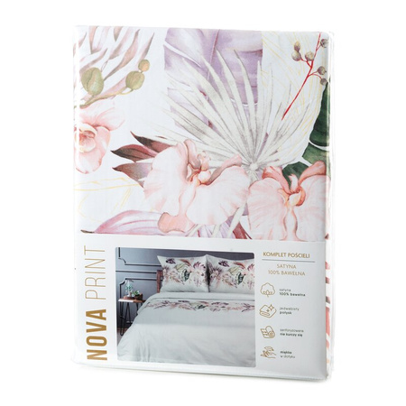 KOMPLET POŚCIELI SATYNOWEJ NIKA 42 160 X 200 CM BIAŁY