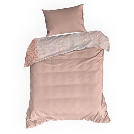 KOMPLET POŚCIELI ESPRIT 01 160 X 200 CM PUDROWY RÓŻ