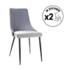 Zestaw 2 krzeseł Piano B Velvet szary