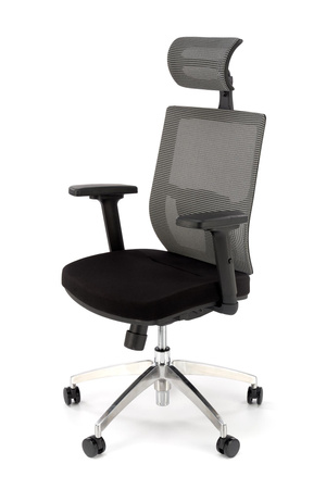 ADMIRAL fotel gabinetowy popielato / czarny