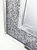 Lustro Prato 80/120cm w stylu glamour z ramą z kryształków o geometrycznym wzorze