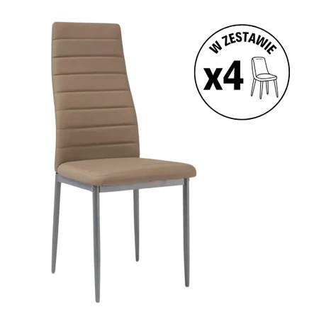 Zestaw 4 krzeseł H-261 bis alu beżowy