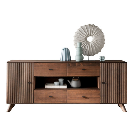 Duża komoda na nóżkach 180x75x40 cm buk/tabak II WZ-0624