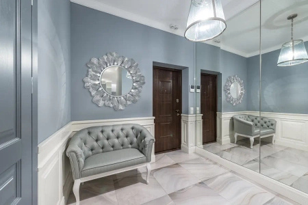 Lustro okrągłe MARISOL-Dekoracyjna Metalowa Rama z metaloplastyki w Stylu Glamour