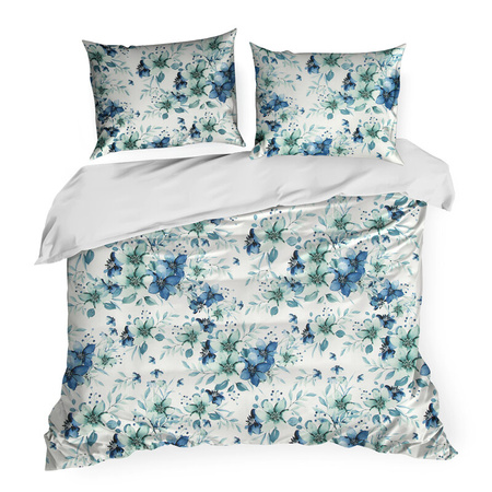 KOMPLET POŚCIELI SATYNOWEJ SPRING 54 220 X 200 CM NIEBIESKI