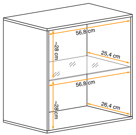 Witryna wisząca Switch WW 3 grafit/grafit połysk