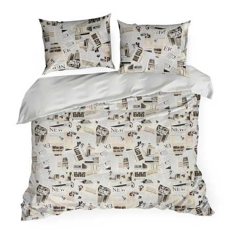 KOMPLET POŚCIELI BAWEŁNIANEJ SONIA 39 220 X 200 CM BEŻOWY