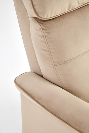 SEMIR fotel z funkcja elektrycznego rozkładania / gniazdo USB, beżowy (2p=1szt)