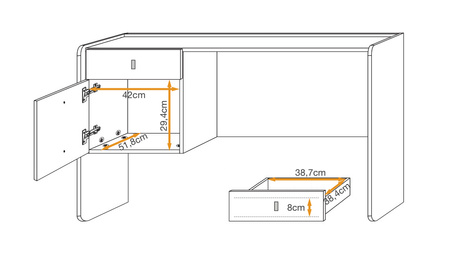 Biurko Vivero typ BK