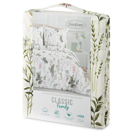 KOMPLET POŚCIELI BAWEŁNIANEJ VANESS 160 X 200 CM BIAŁY
