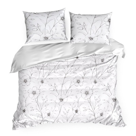 KOMPLET POŚCIELI SATYNOWEJ SPRING 64 140 X 200 CM BIAŁY