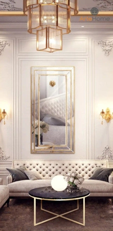 Lustro Sharon 180/90cm glamour złote w formie prostokąta