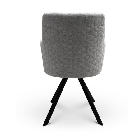 Fotel Brazos New obrotowy z metalową podstawą szary w tkaninie