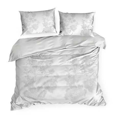 KOMPLET POŚCIELI SATYNOWEJ PREMIUM27 160 X 200 CM BIAŁY