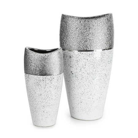 WAZON DEKORACYJNY MILO (01) 20 X 14 X 40 CM BIAŁY