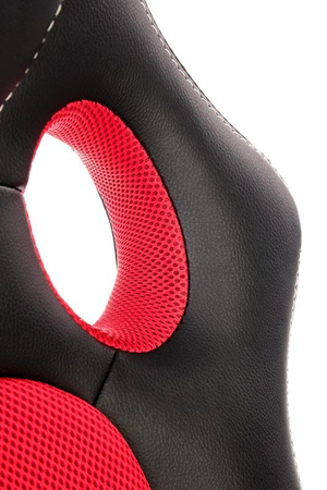 BERKEL fotel gabinetowy czarno-czerwony (1p=1szt)