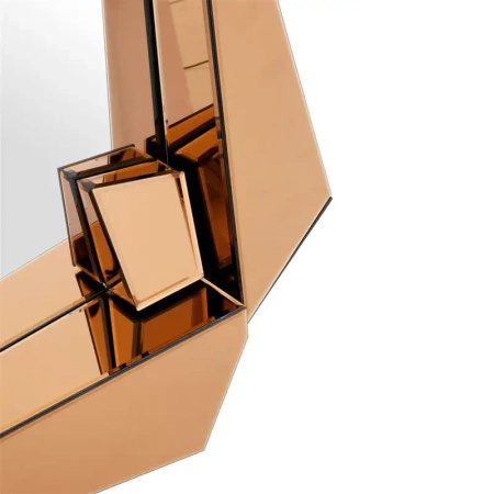 Lustro Polini 102/123cm nowoczesne, złote w greckim stylu OUTLET