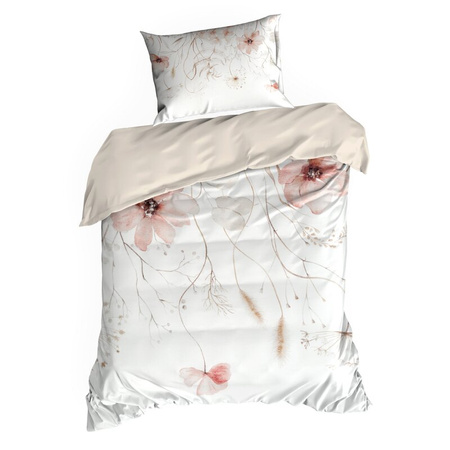 KOMPLET POŚCIELI SATYNOWEJ PREMIUM24 140 X 200 CM BIAŁY