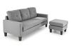 GERSON sofa z podnóżkiem popielaty (1p=1szt)