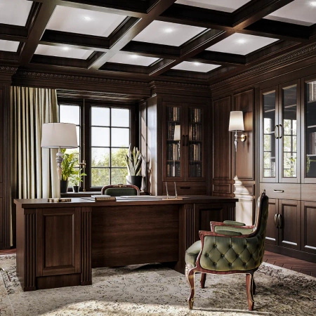 Biblioteczka klasyczna do biura 37x180x230 cm dąb czekoladowy/ kasztanowy Classic