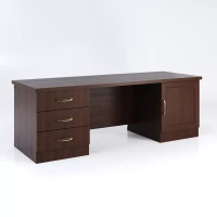 Biurko do gabinetu 80x220x76 cm dąb czekoladowy Classic