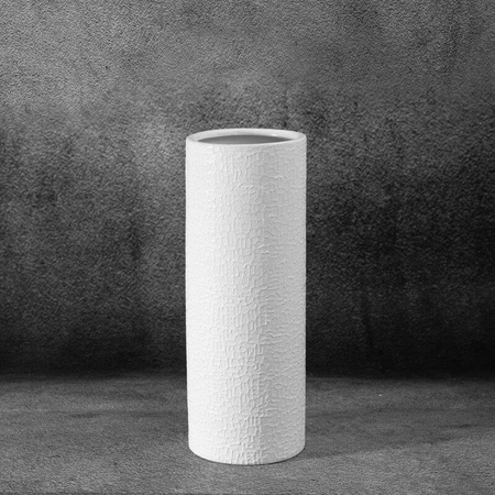 WAZON DEKORACYJNY RISO FI 11 X 30 CM BIAŁY