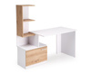MISO biurko, biały / dąb artisan (2p=1szt)