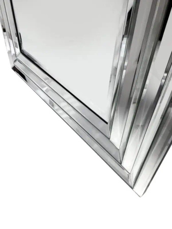 Lustro prostokątne Leone 80/140cm w ozdobnej schodkowo ułożonej ramie