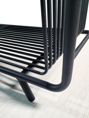 Stolik kawowy Bonda 100/50cm czarny z czarnym hartowanym szkłem