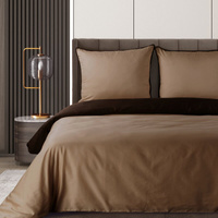 KOMPLET POŚCIELI LUNARA 160 X 200 CM JASNOBRĄZOWY