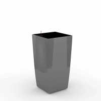 Cube reprezentacyjna donica w kolorze szarym z wkładem nawadniającym 28x28x54