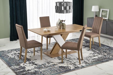 XARELTO stół rozkładany dąb lancelot - biały (2p=1szt)