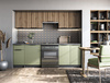 KSENIA 240 kuchnia zestaw korpus: antracyt, front: orzech / pistacja (10p=1kpl)