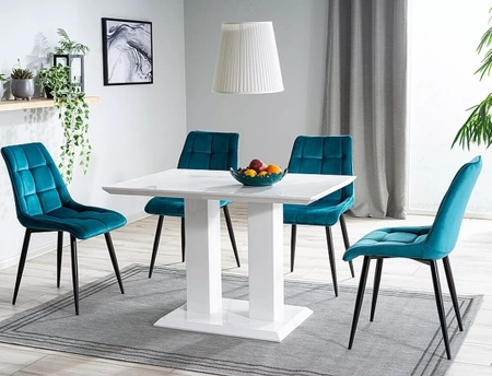 Zestaw 4 krzeseł Chic Velvet turkusowy