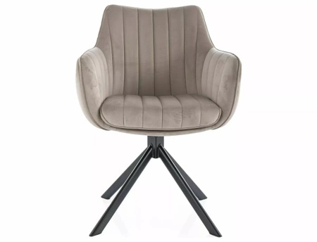 Zestaw 2 krzeseł Azalia Velvet ciemny beżowy