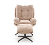 PESTO fotel z podnóżkiem / funkcja kołyski, beżowy
