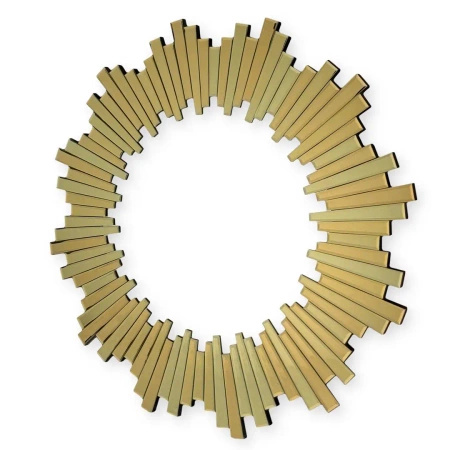 Lustro okrągłe Sunset Gold 80cm w delikatnej ramie