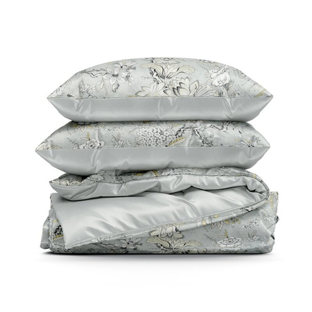 KOMPLET POŚCIELI SATYNOWEJ SPRING 72 220 X 200 CM JASNOSTALOWY