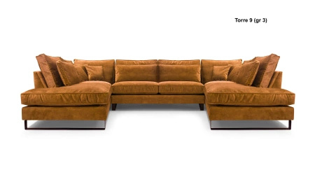 Narożnik CORBLACK U MINI 373x224 cm