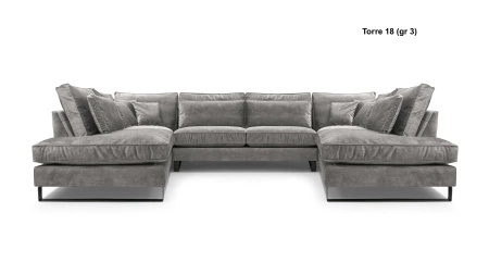 Narożnik CORBLACK U MINI 373x224 cm