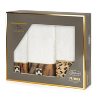 KOMPLET RĘCZNIKÓW EVA 23 46 X 36 X 7 CM KREMOWY