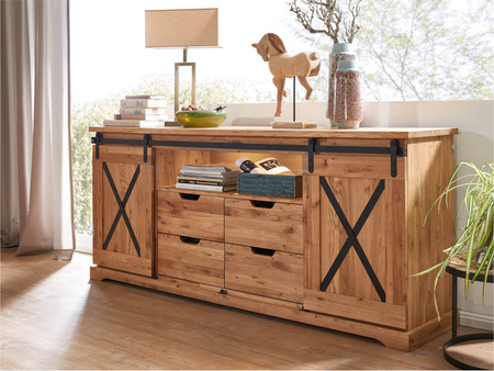 Duża komoda do salonu 198x83x42 cm dąb olejowany III WZ-0424