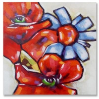 Obraz 60/60cm Bukiet 1 ręcznie malowany na płótnie