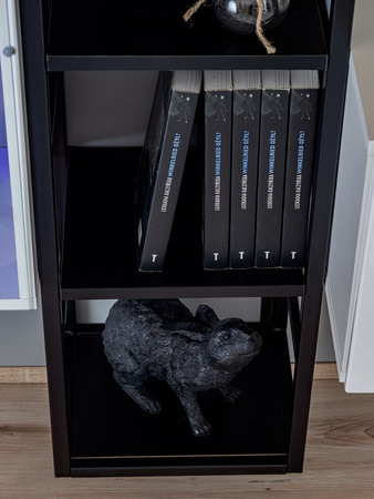 Regał wysoki na książki 176x30x25 cm czarny Switch RM 1