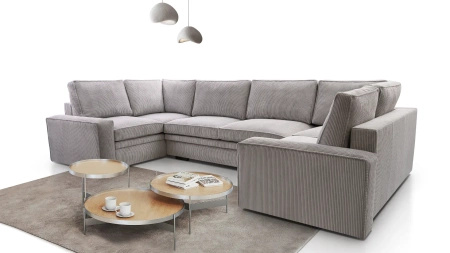 Narożnik TOLEDO U 378x195 cm z funkcją spania