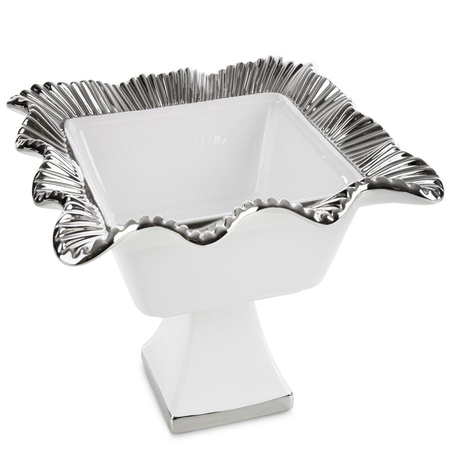 MISA DEKORACYJNA BETSY (02) 28 X 28 X 20 CM KREMOWY