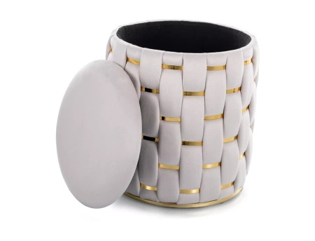 Puf Tiara Velvet ciemny beżowy